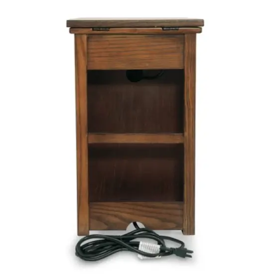 Laflorn Chairside End Side Table with USB Ports and Outlets Brown - Signature Design by Ashley image {5}