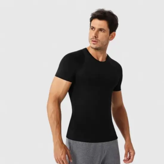 Anna-Kaci Active Men's Fitted Short Sleeve Performance T-Shirt with Stretch Fabric and Moisture-Wicking Comfort image {3}