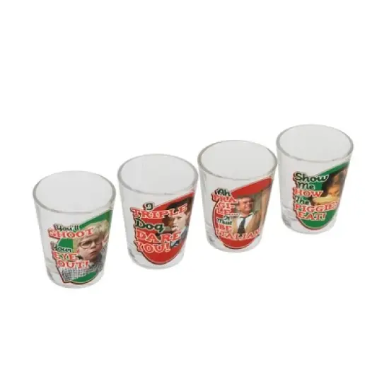 ICUP, Inc. A Christmas Story Quotes 4 Piece Shot Glass Set image {3}