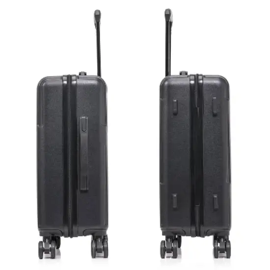 InUSA Drip Lightweight Hardside Carry On Spinner Suitcase - Black image {7}