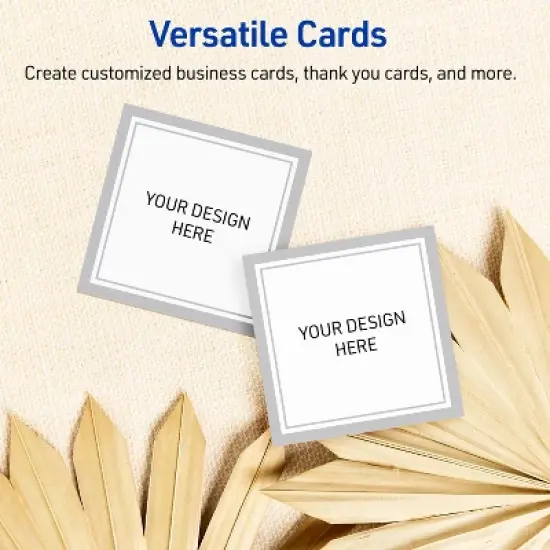 Avery Square Business Cards, Silver Border, 2-1/2" x 2-1/2", 90ct image {5}