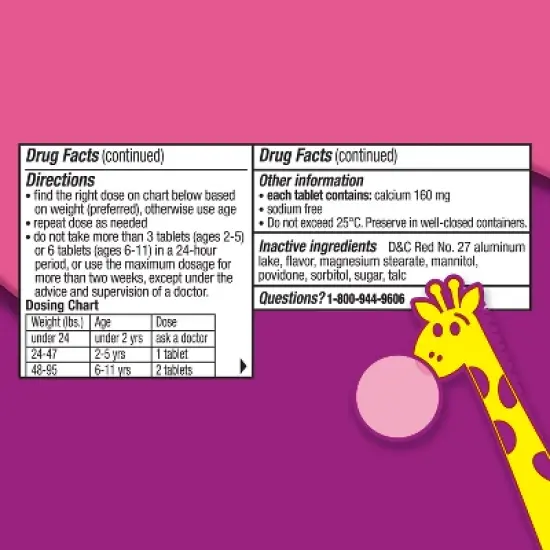 Pepto-Bismol Children's Antacid Chewable Tablets - Bubble Gum - 24ct image {8}