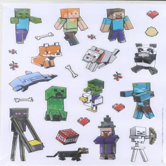 Innovative Designs Minecraft Raised 3D Stickers | One Sheet image {2}