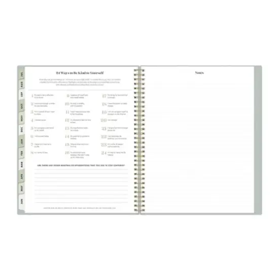 The Everygirl X Day Designer 2024-25 Weekly/Monthly Planner 11"x8.5" Wirebound Soft Sage: Adult Agenda, Tabs, July-June image {14}