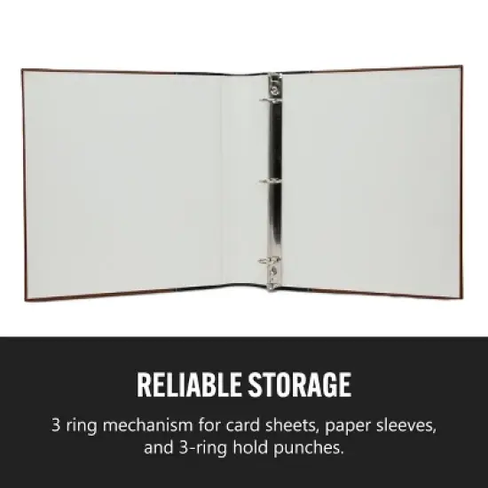 Bellagio-Italia 3-Ring Office Binder - Black - Leather - 250-Sheet Storage Capacity - 3 Pack image {1}