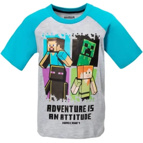Minecraft Mobs Skeleton Enderman 3 Pack T-Shirts Little Kid to Big Kid image {4}