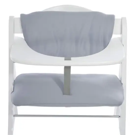 hauck High Chair Tray Table with Cup Holder, White and Deluxe Seat Cushion Pad, Grey for Wooden AlphaPlus and BetaPlus Wooden High Chair image {3}