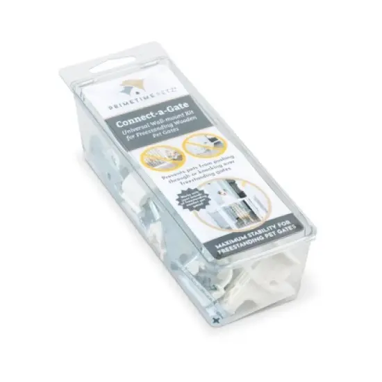 Primetime Petz Connect-a-Gate-Universal Wall Mount Kit for Wooden Pet Gates Secure Boundaries and Peace of Mind,Freedom for Your Furry Friends image {14}