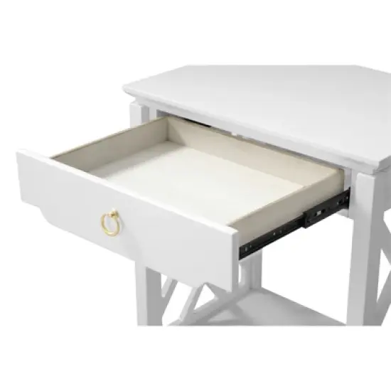 (Set of 2) Modern Night Stand in White - Comfort Pointe  image {6}