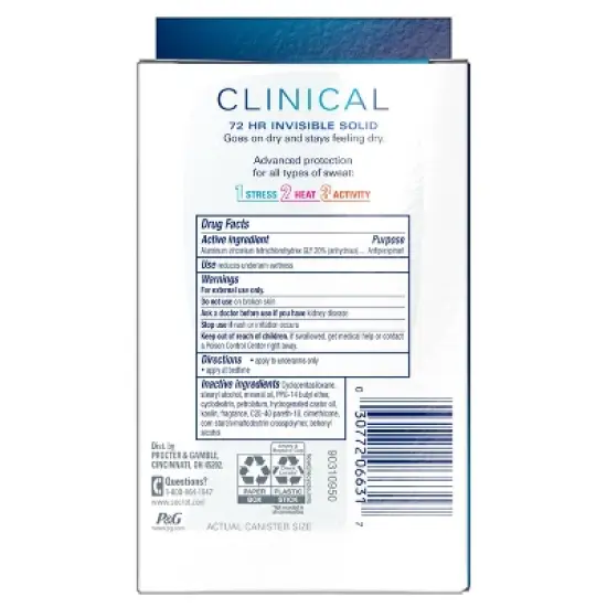 Secret Women's Clinical Strength Stress Response Invisible Solid Antiperspirant and Deodorant - Scented - 1.6oz/2pk image {3}