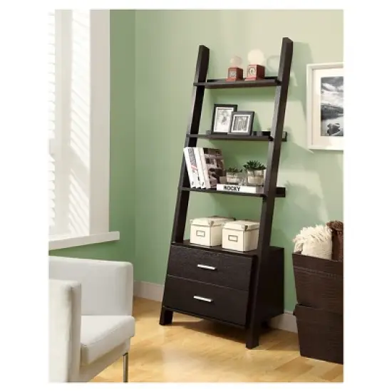 69" Ladder Bookcase with Drawers - EveryRoom image {1}