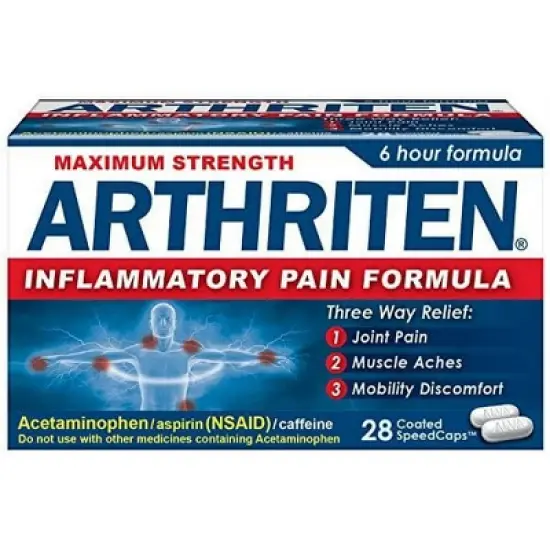 Arthriten Pain Reliever Speed Caps Size Max Strength, 28 Ct image {5}