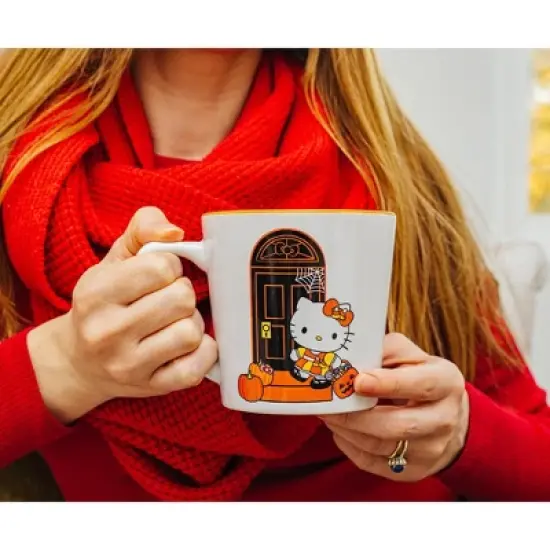 Silver Buffalo Sanrio Hello Kitty Pumpkins Ceramic Latte Mug | Holds 17 Ounces image {4}