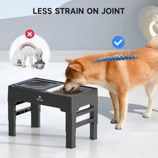 Els Pet 2L 2-in-1 Elevated Feeding Station Stainless Steel and Floating Cat Bowl image {4}