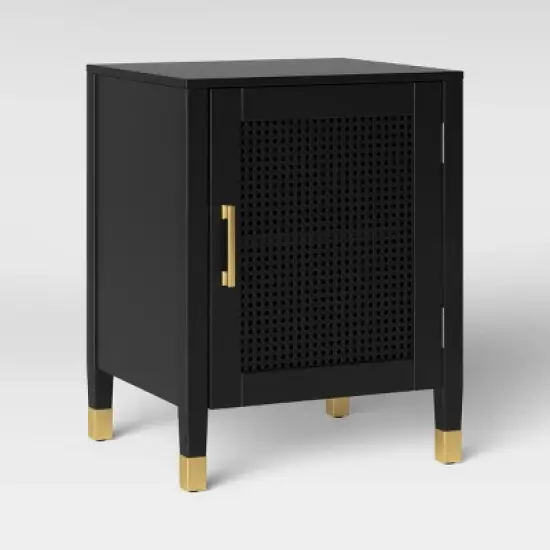 Duxbury Nightstand with Storage Black - Threshold&trade; image {2}