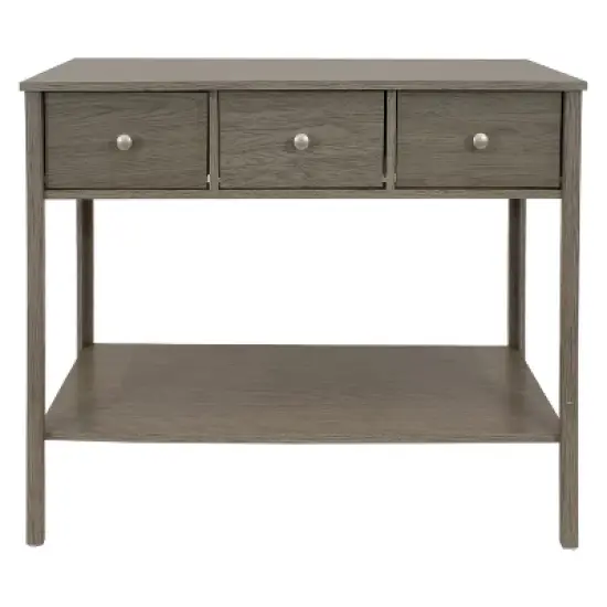 Sunnydaze MDF Indoor Entryway Console Table with 3 Drawers - 30" H - Thunder Gray image {2}