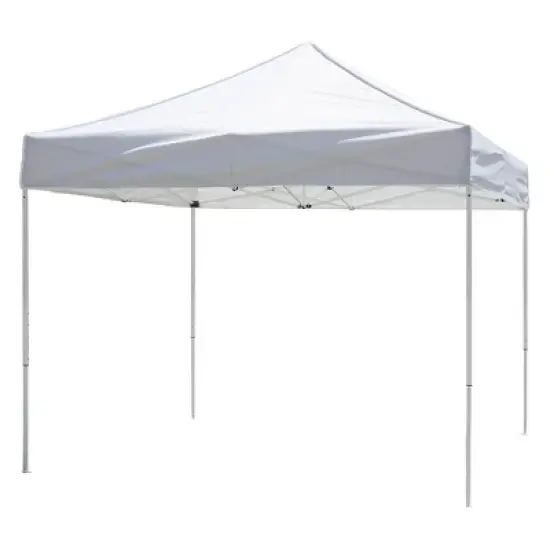 Z-Shade ZSBP10VNTWH-S 10 by 10 Foot White Venture Straight Leg Canopy and Emergency Tent Shelter for Outdoor and Indoor Use, 100 Square Foot Coverage image {3}