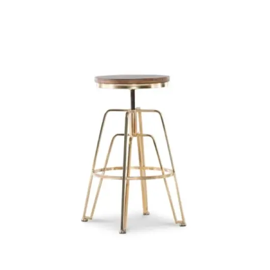 Metal and Wood Stools - Linon image {2}