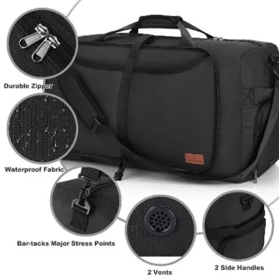 150L Large Waterproof Bag for Men Travel, Extra Large Trave Duffle Bag with Shoe Compartment image {2}