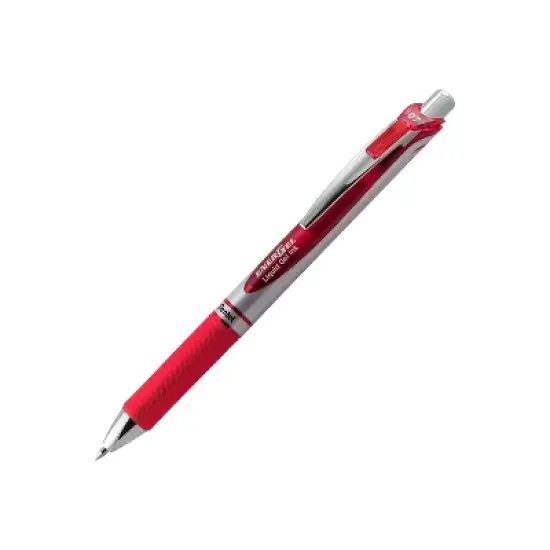 Pentel EnerGel RTX Retractable Gel Pen Medium Point 0.7mm Red Ink 3/Pack (BL77BP3B) image {1}
