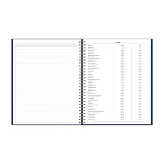 Blue Sky 8"x10" 2025-2026 Weekly/Monthly Spiral Planner Printed Phased Navy image {8}