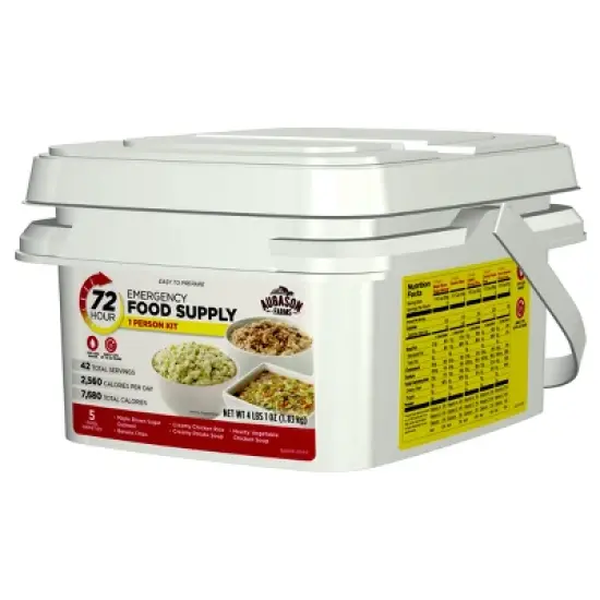 Augason Farms 72-Hour 1-Person Emergency Food Supply Kit - 4lbs image {2}