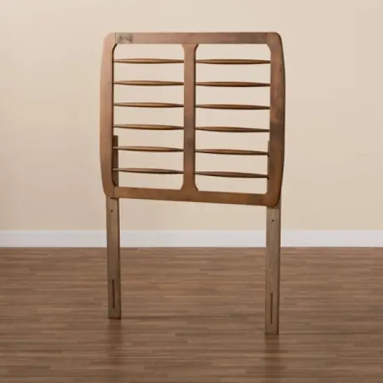 Carolyn Wood Headboard Walnut - Baxton Studio image {3}