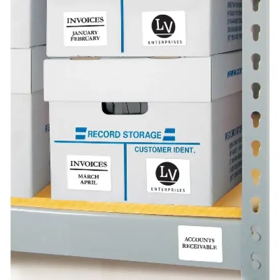 Avery Permanent ID Labels Inkjet/Laser 2 x 2 5/8 White 225/Pack 6572 image {6}