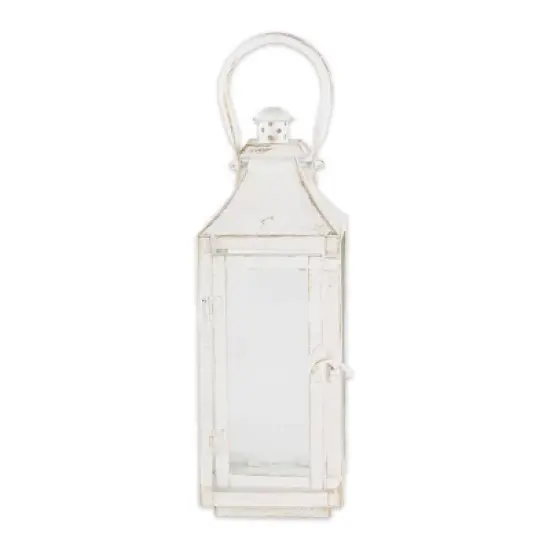 12" Iron Traditional Outdoor Lantern White - Zingz & Thingz image {5}