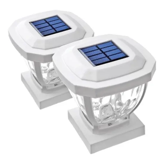 Home Zone Security&reg; 12-Lumen-Each 4 x 4 Solar LED Post Cap Lights image {13}