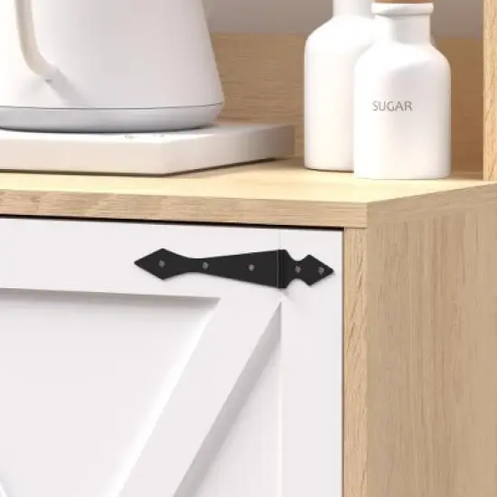 LIVAREEmlen Baker's Racks with 2 Doors and Shelves,Freestanding Larder Cupboard,Kitchen Pantry Storage Cabinet for Kitchen,Dining Room image {4}