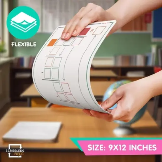 SCRIBBLEDO Division 9"x12" Dry Erase Sheets Pack of 10 image {2}