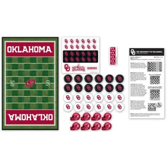 MasterPieces Officially licensed NCAA Oklahoma Sooners Checkers Board Game for Families and Kids ages 6 and Up image {2}