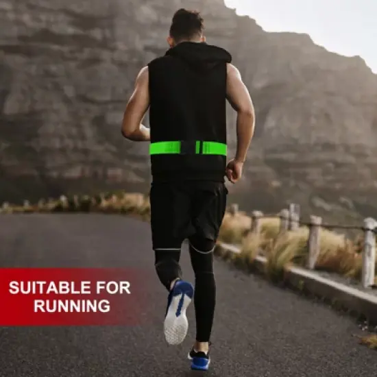 Unique Bargains Adjustable High Visibility Running Reflective Belt for Motorcycling Cycling 3 Pcs Yellow Red Green image {3}