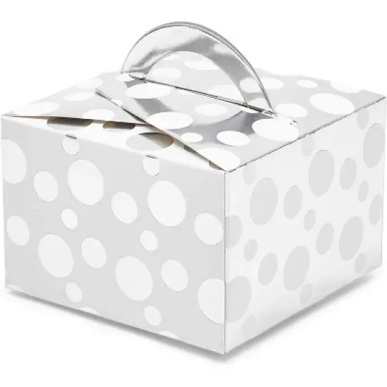 Bright Creations 24 Pack Paper Gift Boxes, Treat Boxes for Wedding & Birthday Party Favors, Metallic Silver 3.5 x 3.5 x 3.4 in image {4}