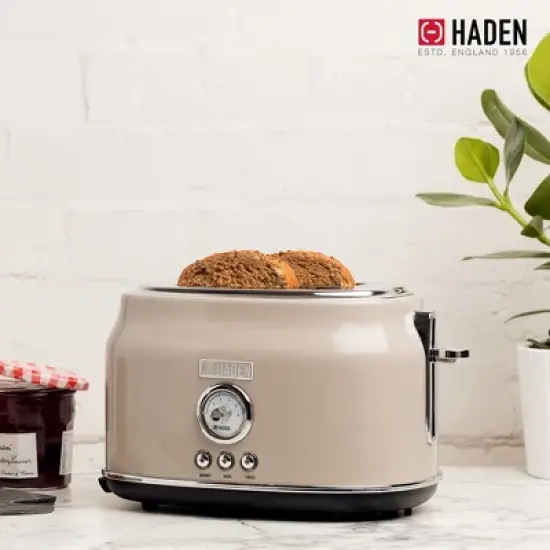 Haden 75003 Dorset Wide Slot Stainless Steel Body Countertop Retro 2 Slice Toaster with Adjustable Browning Control image {5}