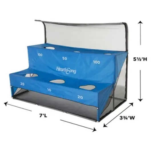HearthSong Large Soccer Arcade Outdoor Active Game Set with Soccer Goal, Two Soccer Balls, and Carry Bag image {2}
