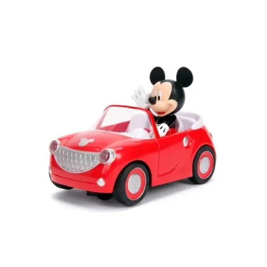 Jada Toys Disney Junior RC Mickey Mouse Club House Roadster Remote Control Vehicle 7" Glossy Red image {3}