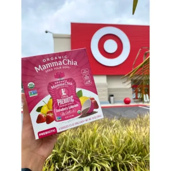 Mamma Chia Strawberry Lemonade Squeeze Vitality Snack Pouches - 14oz/4pk image {4}