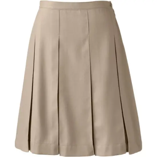 Lands' End Lands' End School Uniform Women's Solid Box Pleat Skirt Top of Knee image {3}