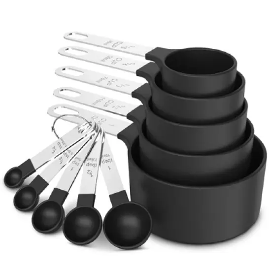 Cheer Collection 10-Piece Measuring Cups & Spoons Set &ndash; Stainless Steel Handles, Nesting Design, Dishwasher Safe, BPA-Free image {7}