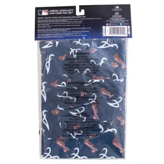 MLB Atlanta Braves Apron, Mitt, Hat Grill Tool Set - 3pc image {3}