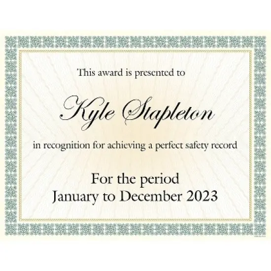 Great Papers Certificates 8.5" x 11" Westminster Green 6/Pack (963022) image {2}