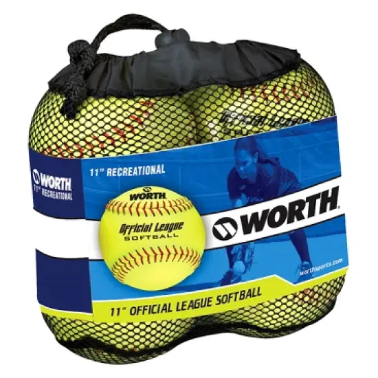 Rawlings Fastpitch Softball 4pk: 11" Yellow Sports Balls, Ages 8+ image {5}