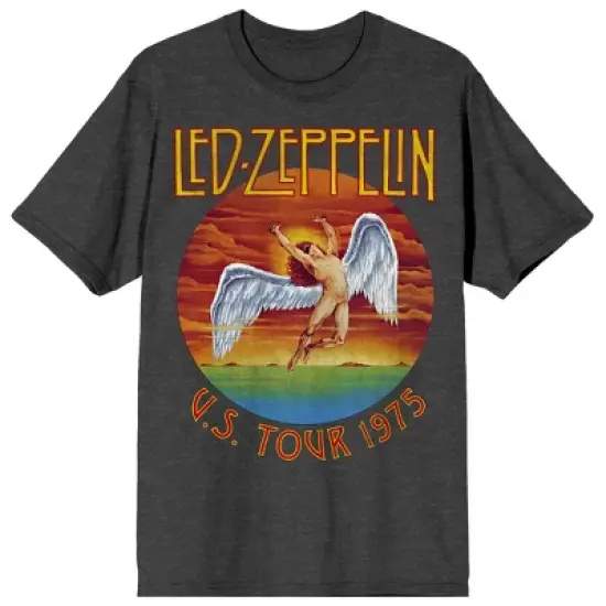 Led Zeppelin U.S. Tour 1975 Crew Neck Short Sleeve Men's T-shirt image {4}
