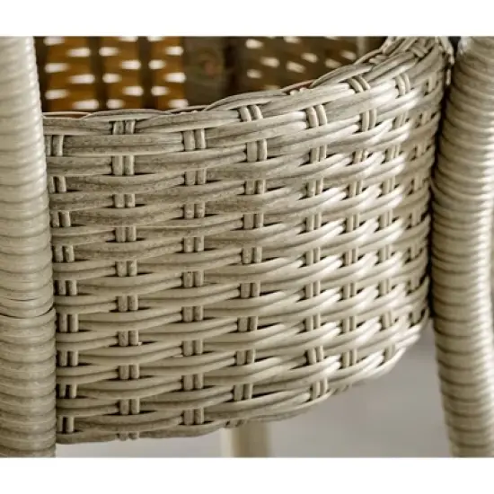 5pc All-Weather Wicker Haven Recliner and Accent Table Set - Alaterre Furniture image {11}