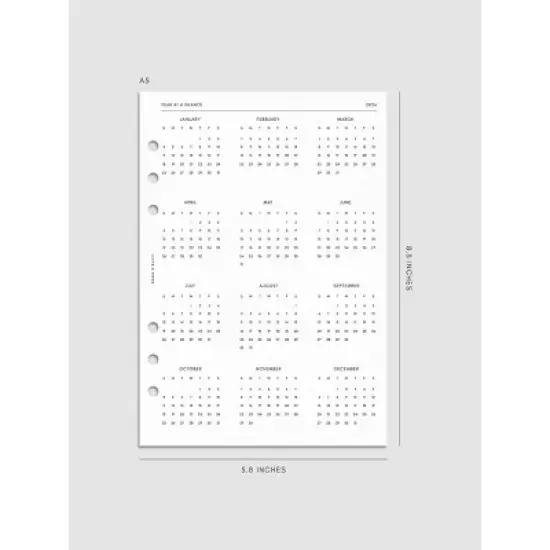2026 Dated Monthly Planner Insert | Sunday Start | Cloth & Paper image {5}
