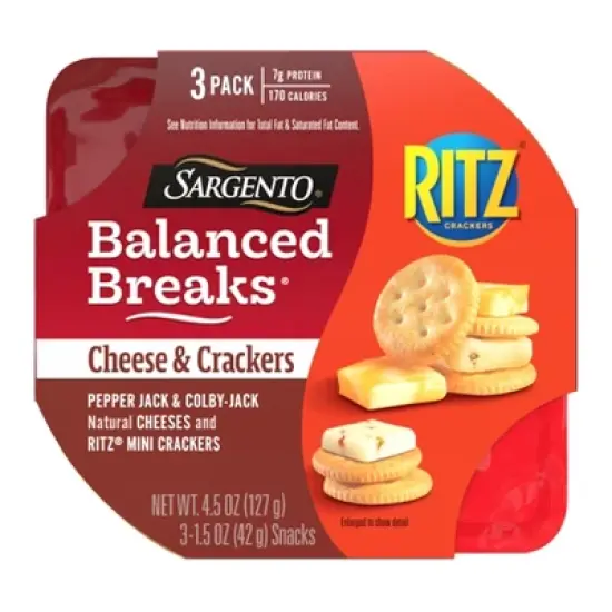 Sargento Balanced Breaks Cheese & Mini Ritz Crackers - 4.5oz/3ct image {7}