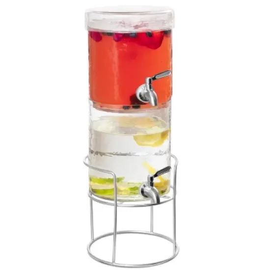 BirdRock Home 2 Gallon Stacking Beverage Dispenser with Stand and Lid - Stainless Steel image {6}