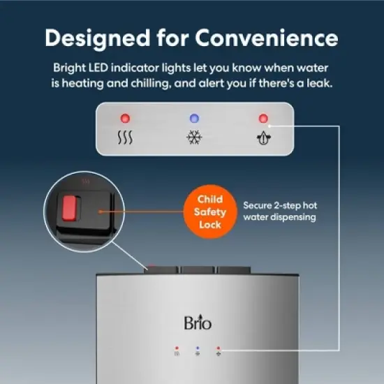 BRIO 530 Series 3-Stage Bottleless Water Cooler image {4}